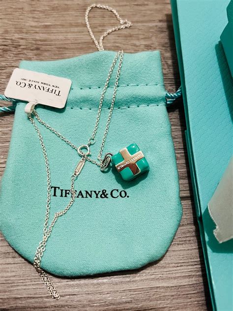 tiffany blue box charm replica|tiffany necklace real silver.